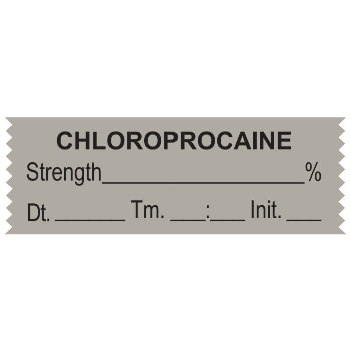 Anesthesia Tape, Chloroprocaine %, Date Time Initial, 1-1/2"x 1/2" main product photo