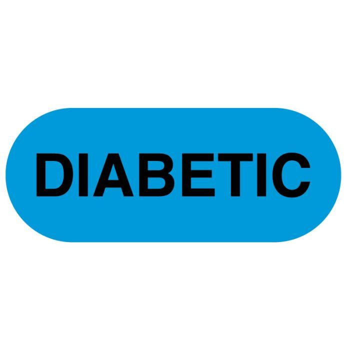 Diabetic, Wristband Alert Labels, 5/8" x 1/4" main product photo