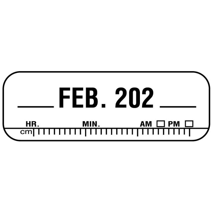 X-Ray Date Label Feb 202__, 1-1/2" x 1/2" main product photo