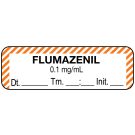 Anesthesia Label, Flumazenil 0.1 mg/mL  Date Time Initial, 1-1/2" x 1/2"