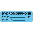 Anesthesia Label, Hydromorphone mg/mL, 1-1/2" x 1/2"