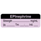 Anesthesia Label, Epinephrine mg/mL Date Time Initial, 1-1/2" x 1/2"