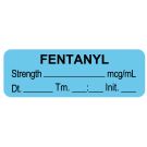 Anesthesia Label, Fentanyl mcg/mL, DTI 1-1/2" x 1/2"