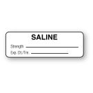 Anesthesia Label, Saline, 1-1/2" x 1/2"