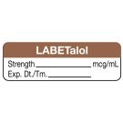 Anesthesia Label, LABETalol mcg/mL, 1-1/2" x 1/2"