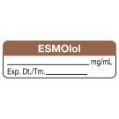 Anesthesia Label, ESMOLOL mg/mL, 1-1/2" x 1/2"