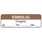 Anesthesia Label, Esmolol 10 mg/mL, Date Time Initial, 1-1/2" x 1/2"