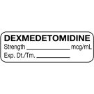 Anesthesia Label, Dexmedetomidine mcg/mL, 1-1/2" x 1/2"