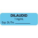 Anesthesia Label, Dilaudid 1 mg/mL, 1-1/2" x 1/2"