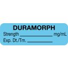 Anesthesia Label, Duramorph mg/mL, 1-1/2" x 1/2"