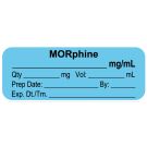 Anesthesia Label, MORphine mg/mL, 2" x 3/4"