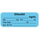 Anesthesia Label, Dilaudid mg/mL, 2" x 3/4"