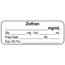 Anesthesia Label, ZOFran mg/mL, 2" x 3/4"