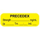 Anesthesia Label, PRECEDEX mg/mL Date Time Initial, 1-1/2" x 1/2" 