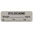 Anesthesia Label, Xylocaine, mg/mL  DTI 1-1/2" x 1/2"