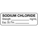 Anesthesia Label, Sodium Chloride mg/mL, 1-1/2" x 1/2"