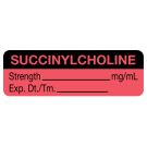 Anesthesia Label, Succinylcholine mg/mL, 1-1/2" x 1/2"