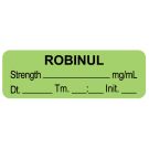 Anesthesia Label, Robinul  mg/mL  DTI 1-1/2" x 1/2"
