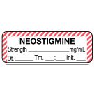 Anesthesia Label, Neostigmine  mg/mL  DTI 1-1/2" x 1/2"