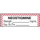 Anesthesia Label, Neostigmine mg/mL, 1-1/2" x 1/2"