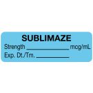 Anesthesia Label, Sublimaze mcg/mL, 1-1/2" x 1/2"