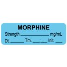Anesthesia Label, Morphine mg/mL Date Time Initial, 1-1/2" x 1/2"