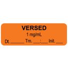 Anesthesia Label, Versed, 1mg/mL Date Time Initial, 1-1/2" x 1/2"