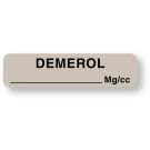 Anesthesia Label, Demerol mg/cc, 1-1/4" x 5/16"
