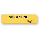 Anesthesia Label, Morphine mg/mL, 1-1/4" x 5/16"