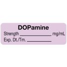 Anesthesia Label, DOPamine mg/mL, 1-1/2" x 1/2"