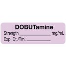 Anesthesia Label, DOBUTamine mg/mL, 1-1/2" x 1/2"