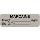 Anesthesia Label, Marcaine mg/mL, 1-1/2" x 1/2"