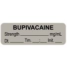 Anesthesia Label, Bupivacaine mg/mL Date Time Initial, 1-1/2" x 1/2"