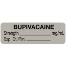 Anesthesia Label, Bupivacaine mg/mL, 1-1/2" x 1/2"
