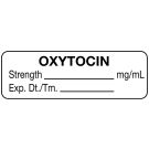Anesthesia Label, Oxytocin mg/mL, 1-1/2" x 1/2"