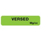 Anesthesia Label, Versed mg/cc, 1-1/4" x 5/16"