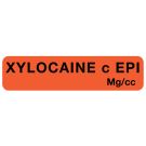 Anesthesia Label, Xylocaine w/ EPI, 1-1/4" x 5/16"