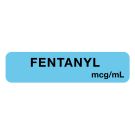 Anesthesia Label, Fentanyl mcg/mL, 1-1/4" x 5/16"