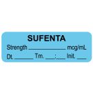 Anesthesia Label, Sufenta mcg/mL Date Time Initial, 1-1/2" x 1/2"