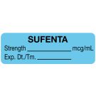 Anesthesia Label, Sufenta mcg/mL, 1-1/2" x 1/2"