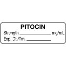 Anesthesia Label, Pitocin mg/mL, 1-1/2" x 1/2"