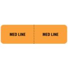 Med Line IV Line Identification Label, 3" x 7/8"