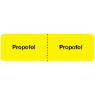Propofol, IV Line Identification Label, 3" x 7/8"