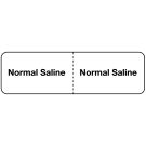 Normal Saline, IV Line Identification Label, 3" x 7/8"