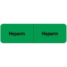 Heparin, IV Line Identification Label, 3" x 7/8"