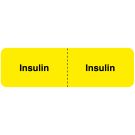 Insulin, IV Line Identification Label, 3" x 7/8"
