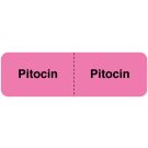 Pitocin, IV Line Identification Label, 3" x 7/8"