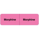 Morphine, IV Line Identification Label, 3" x 7/8"