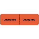 Levophed, IV Line Identification Label, 3" x 7/8"