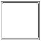1" x 1" Direct Thermal Label, 3" Core